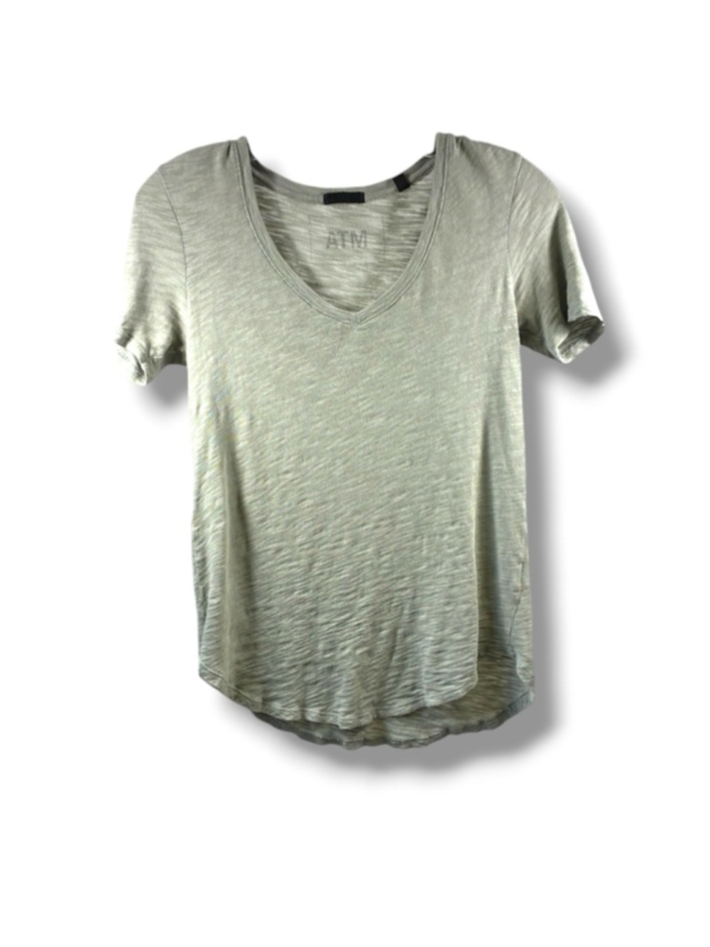 ATM Short Sleeve V-Neck Tee in Green Size S